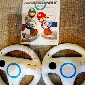Mario kart Wii with 2 racing wheels